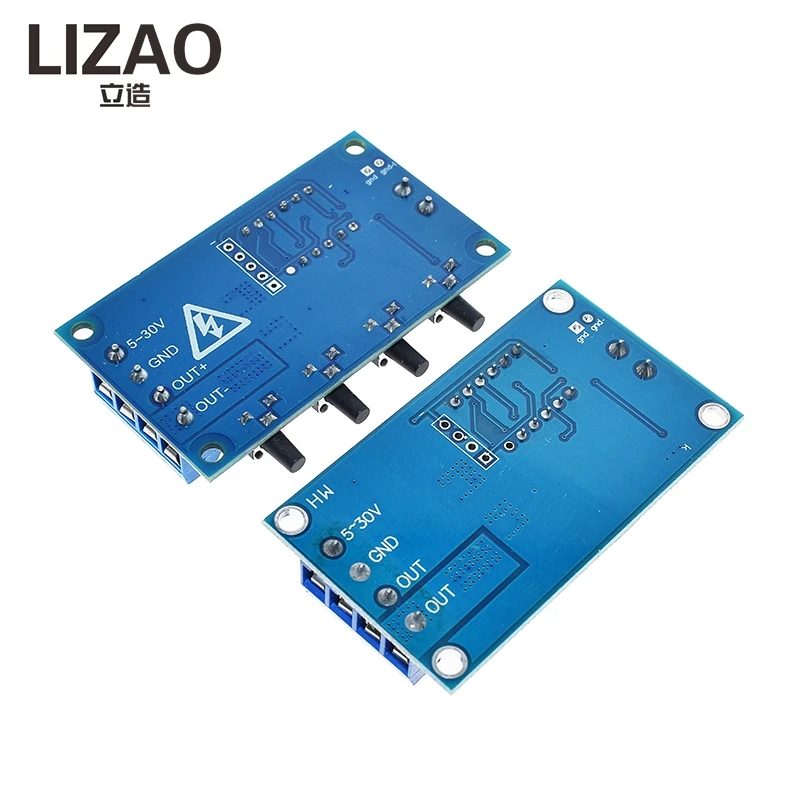 LIZAO DC 12V/24V Dual MOS LED Digital Delay Relay Cycle Timer Control Board for Electronic DIY Projects