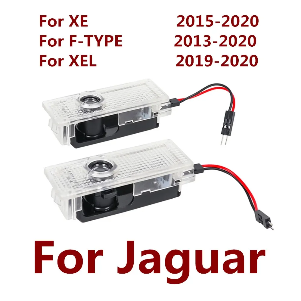 2Pcs For Jaguar XE FTYPE F TYPE F-TYPE XEL LED Car Door Welcome Courtesy Warning Ghost Shadow Logo Projector Light Accessories