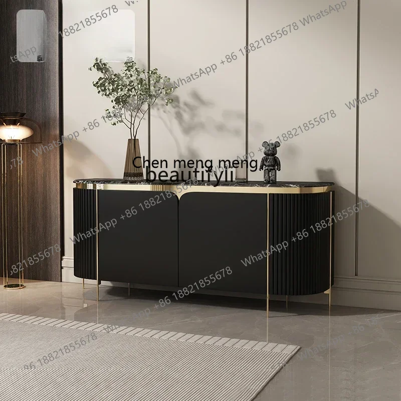 

zq1Italian light luxury marble entrance decorative locker modern living room dining side cabinet entrance shoe cabinet