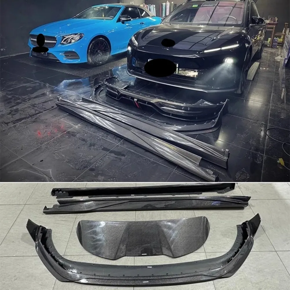 Body Kit For NIO ET5T Modified Carbon Fiber Front Rear Lip Shovel Side Skirt Tail Wing Assembly Auto Accessories