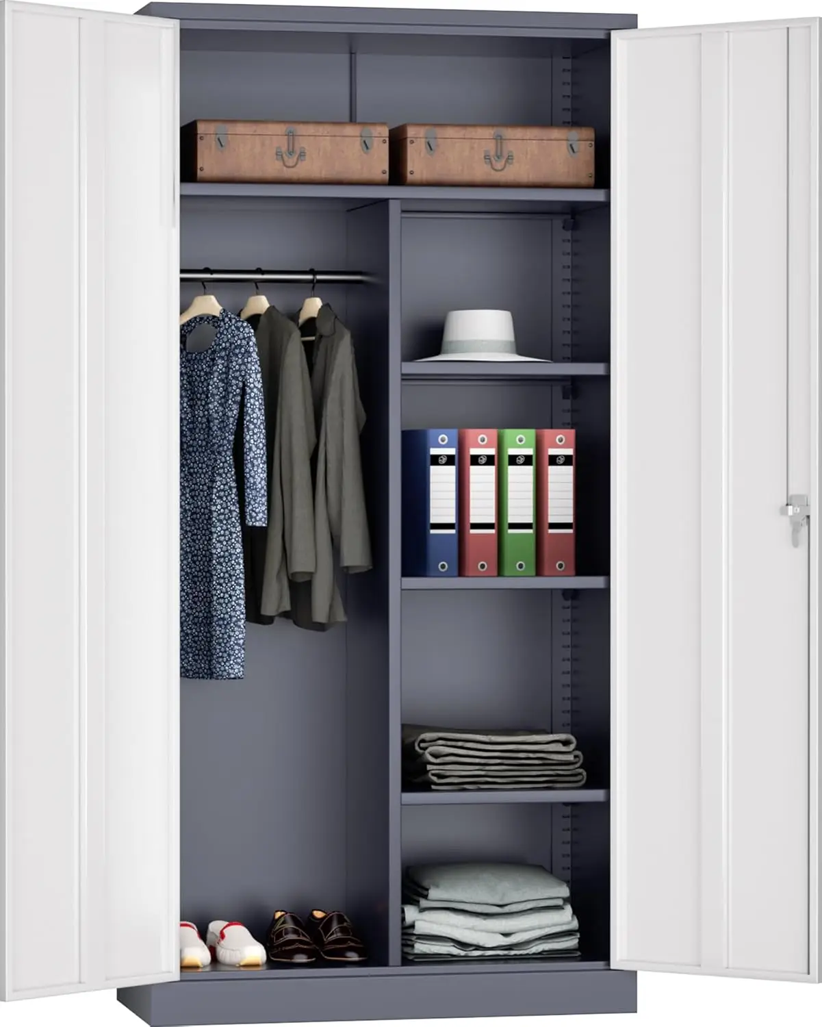 Metal Armoire Wardr…