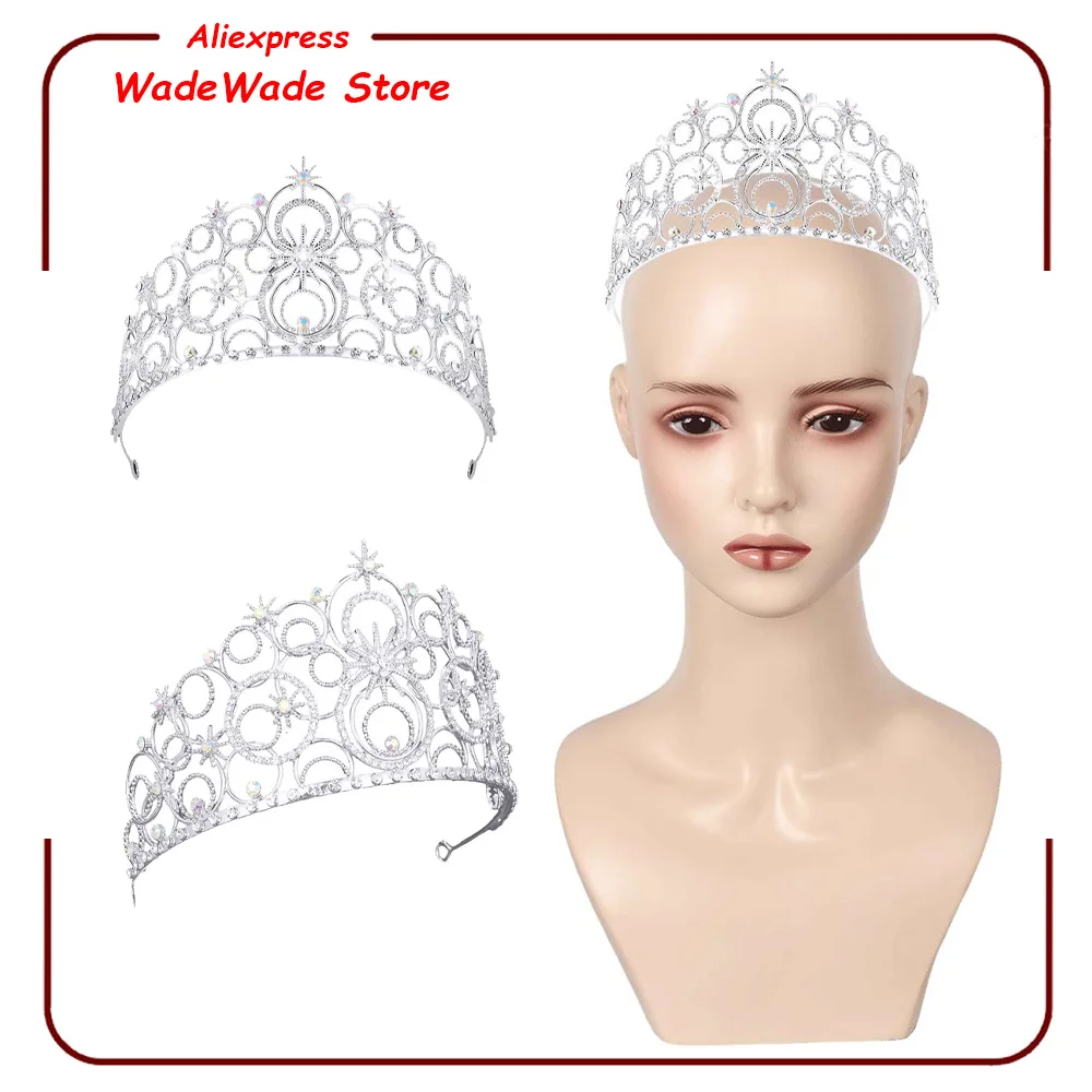 Movie Wicked Glinda Cosplay Crown Halloween Fantasia Roleplay Carnival Party Headband Headwear Women Costume Accessories Gifts