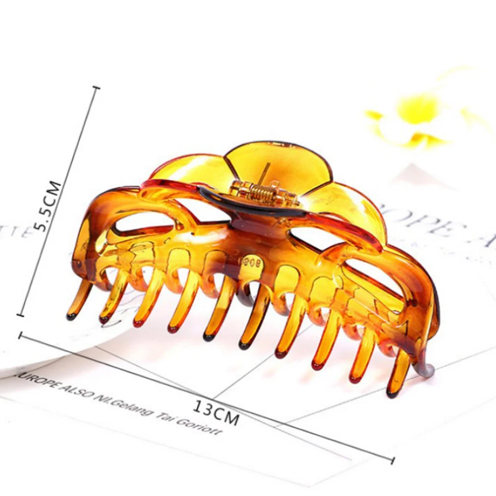 2 Stück Haarklammern mit Kunststoffmuster, große Klemmen für Damen, klassisches Design, sichere Befestigung, leicht, bequem, für den ganzen Tag