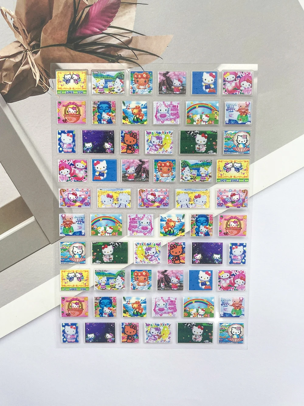 Mini Cute Sanrio Hellokitty Luggage Tags Stickers Nail Art Suitcase Scrapbook Handbook Mobile Phone Shell Waterproof Stickers