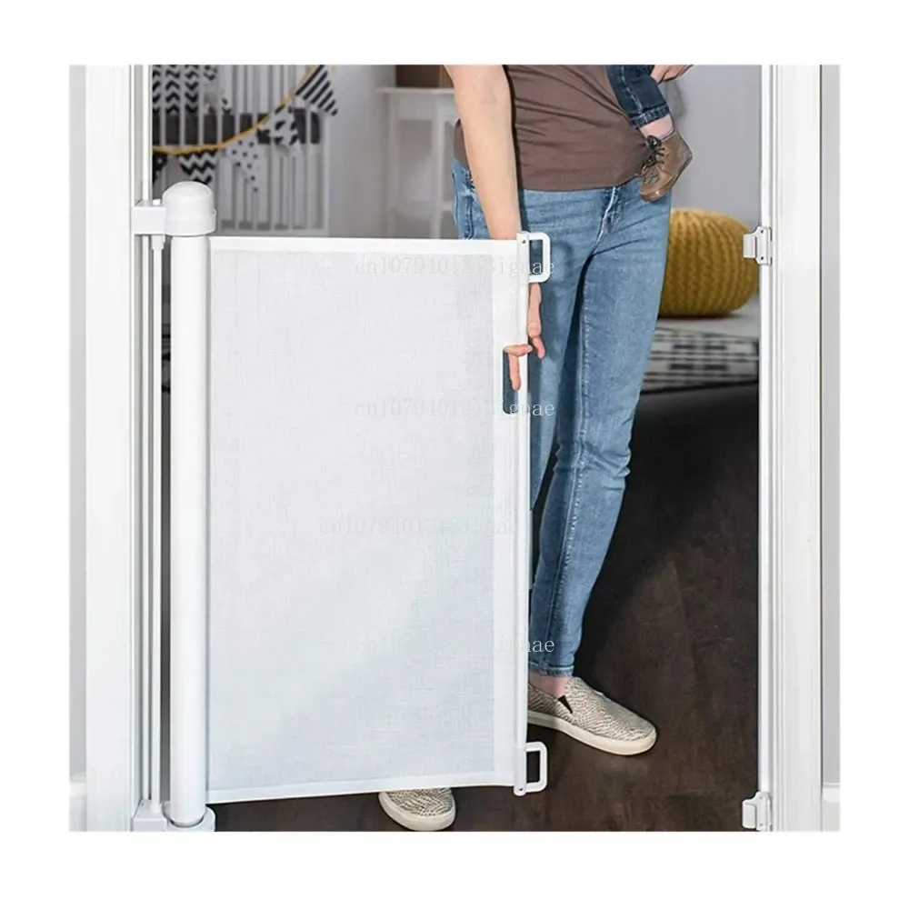Pet Separation Fence Posts, Retractable Folding Fence, Child Safety Gate Fence, Easy to Punch and Install