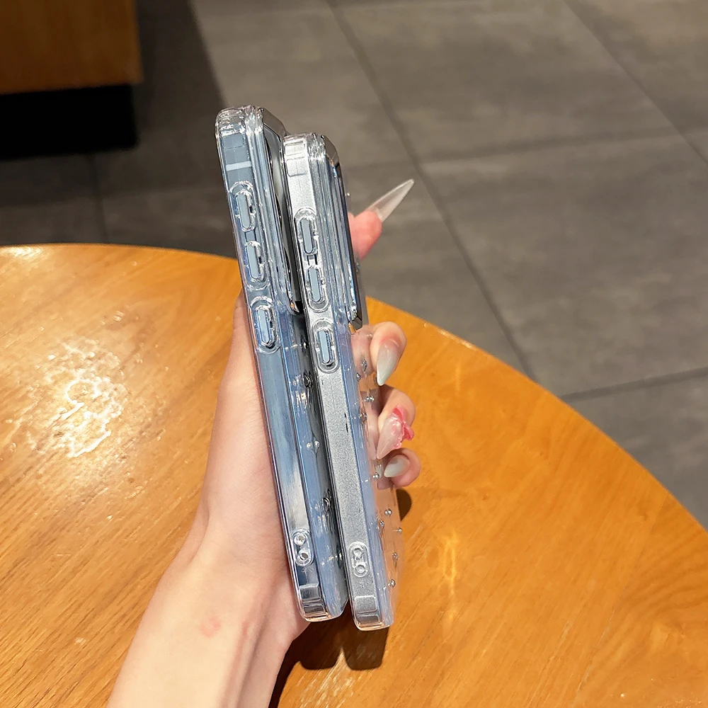 Niedliche 3D-Handyhülle mit silbriger Schleife für Samsung Galaxy A16 A25 A35 A56 A55 A54 A05S, weiche, stoßfeste, transparente Abdeckung, Epoxidharz-Hülle – Detail 12