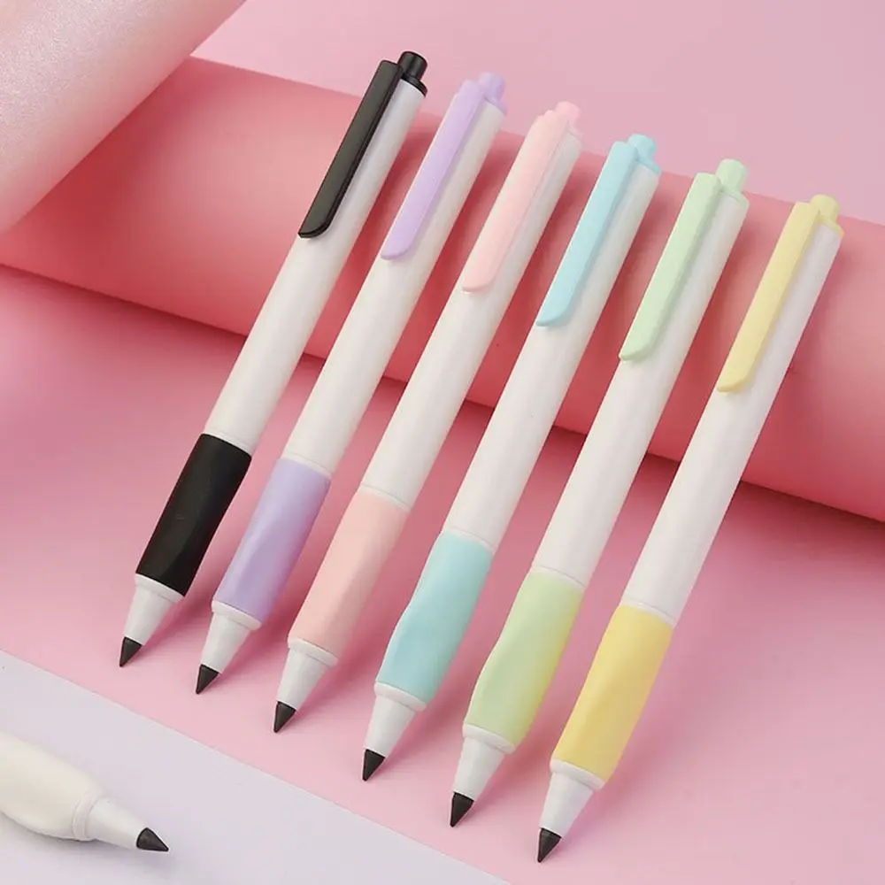 Erasable Unlimited Pencil Kawaii No Sharpening School Supplies Press Pencil 0.35mm Silicone Eternal Pen Back To School