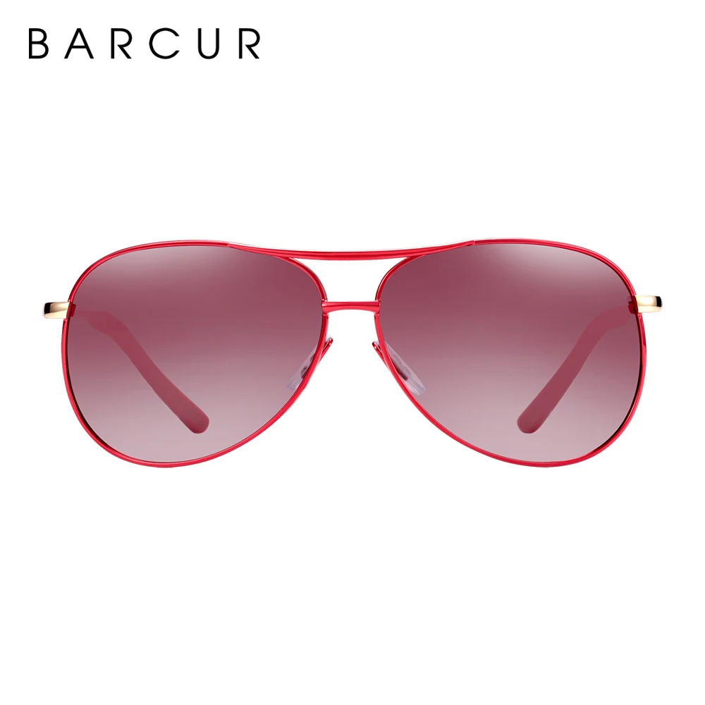 BARCUR Latest Gradient Women Sunglasses Polarized Sun glasses Pilot Female gafas oculos de sol masculino