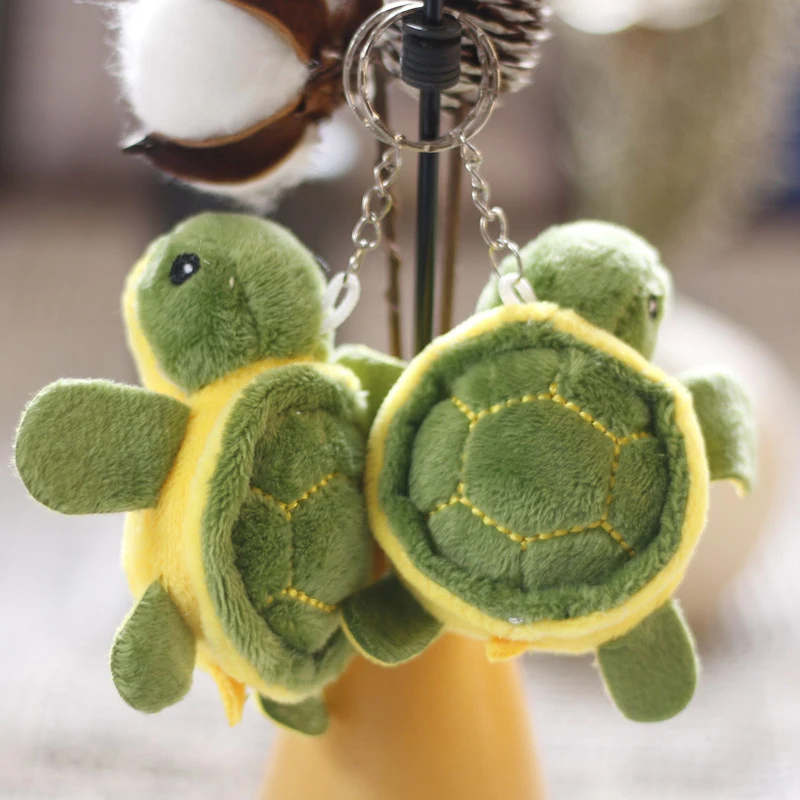 Cute Mini Cartoon Turtle Soft Plush Toy Pendant Exquisite Turtle Key Chain Girl Bag Jewelry Schoolbag Ornament Plush toys