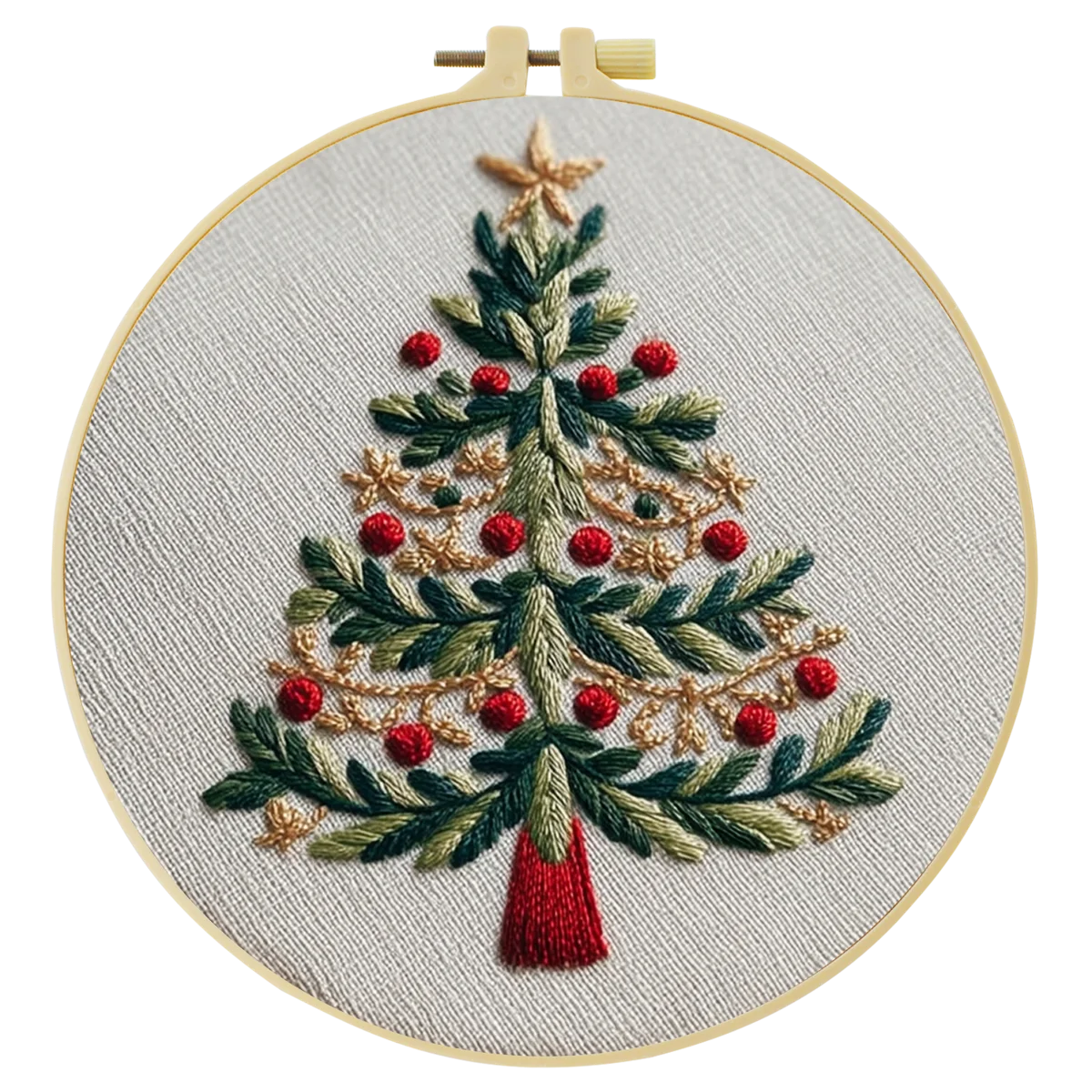 1 Stück 20X20CM/15X15CM 7,87/6,3 Zoll Baum-Stickerei-Starter-Kit DIY-Kit DIY-Stickerei-Set für Anfänger Heimdekoration – Detail 4