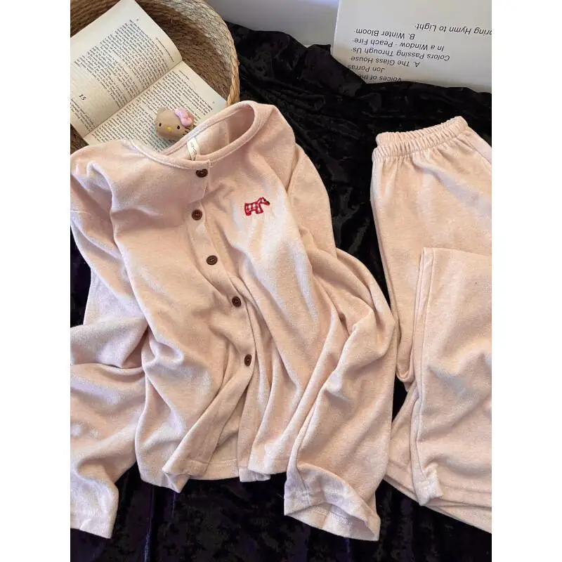 ファッションホームウェアセクシーなパジャマセット女性のトラックスーツ服セットピース女性アンサンブルファムニットスーツ新しいマッチングピース