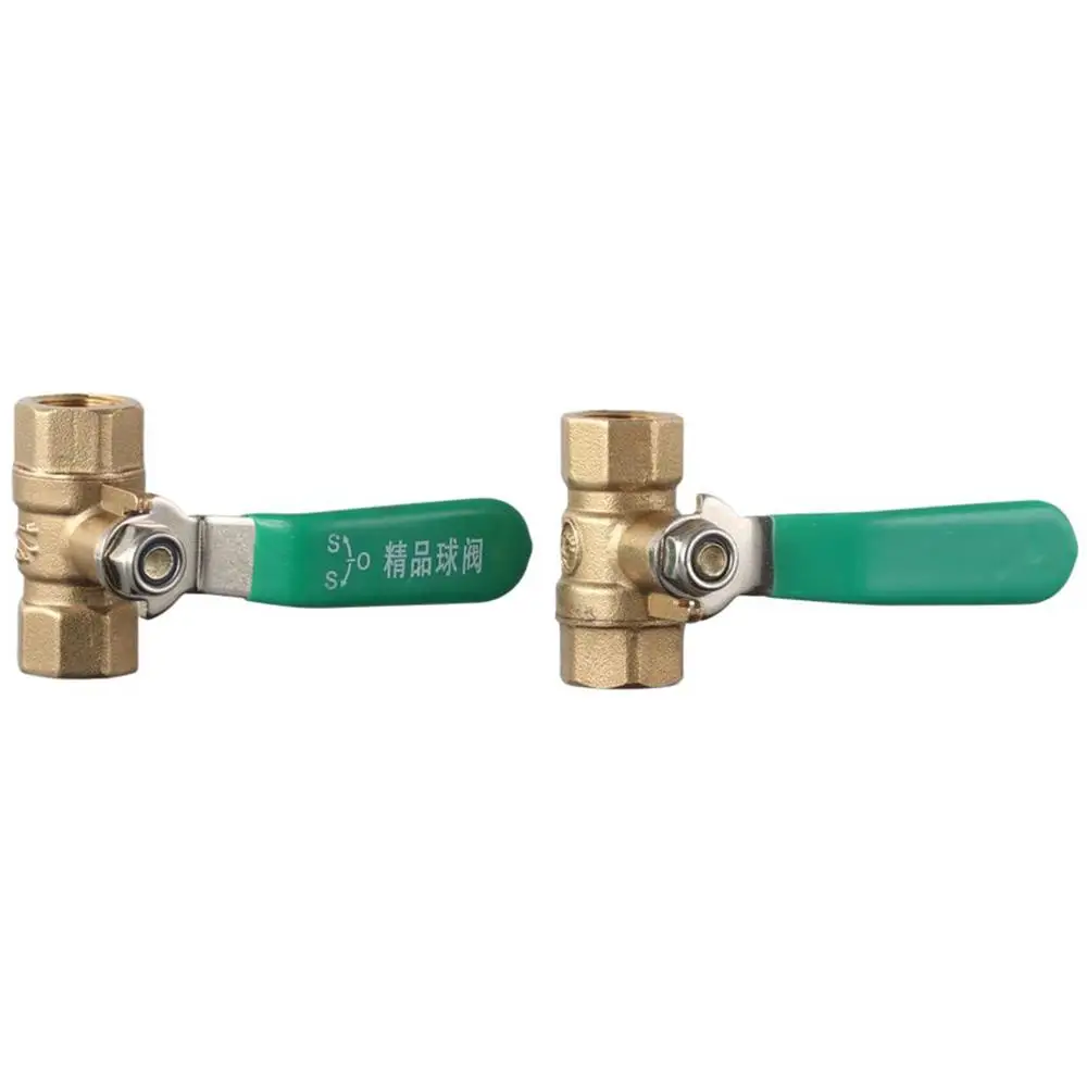 

2pcs 1/4 Inch Ball Valve High Pressure Resistant Gold Brass Shut Off Switch Female x Female Thread Water Valve Water,Oil,Gas