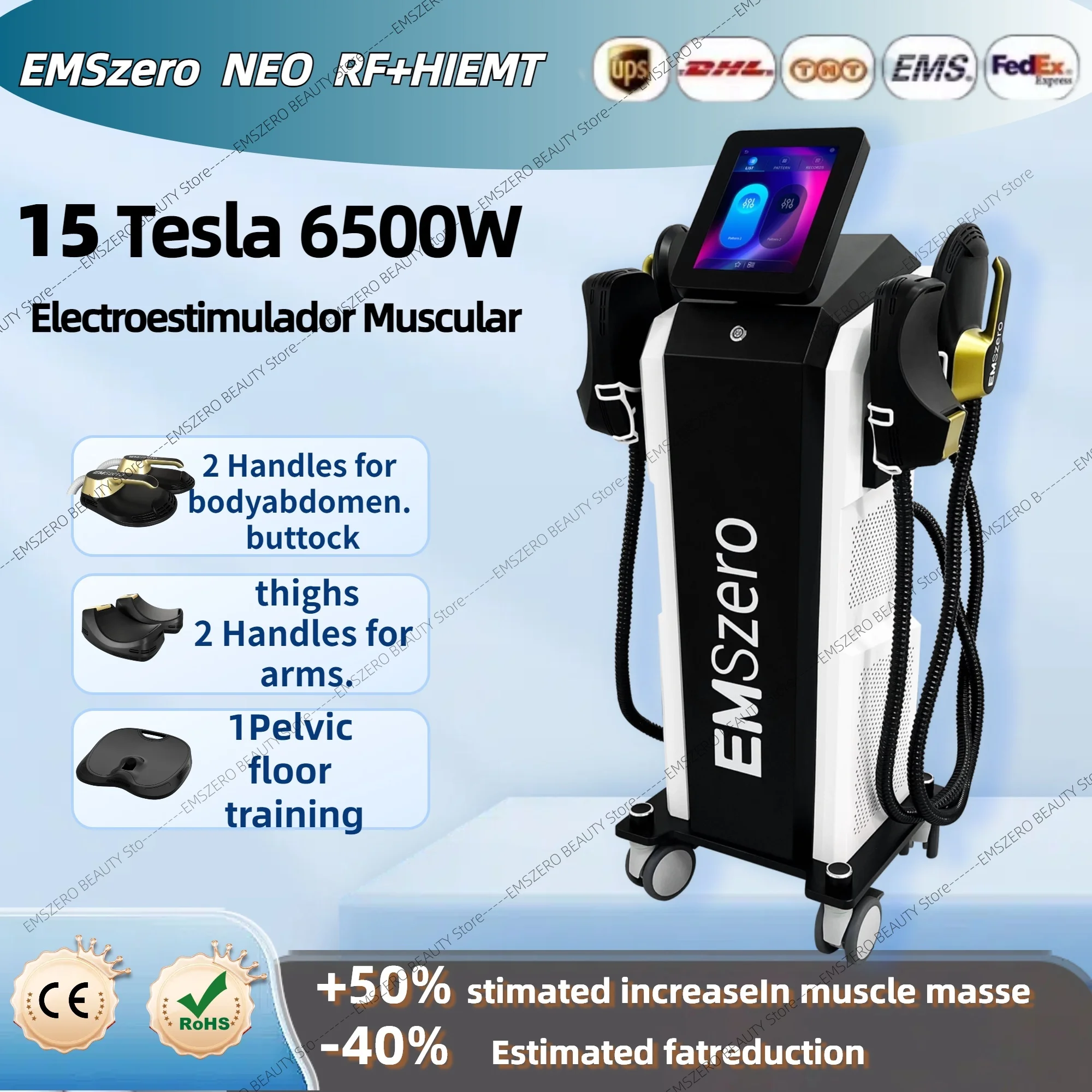 

15 Tesla 6500W RF EMSzero EMS Sculpt Machine Weight Lose Muscle Stimulate Body Slimming Sculpting Fat 15 Electromagnetic Salon