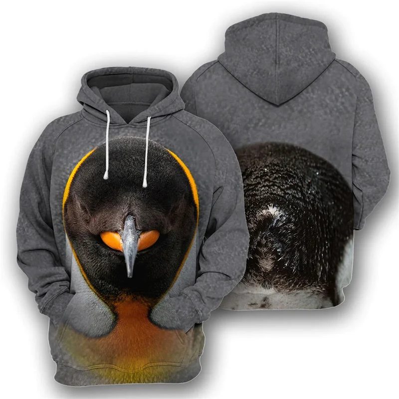 New Winter 3D Funny Aniumals Owl Penguin Sloth Pig Rabbit Print Hoodies For Men Kids Fashion Streetwear Cute Long Sleeves Hoodie