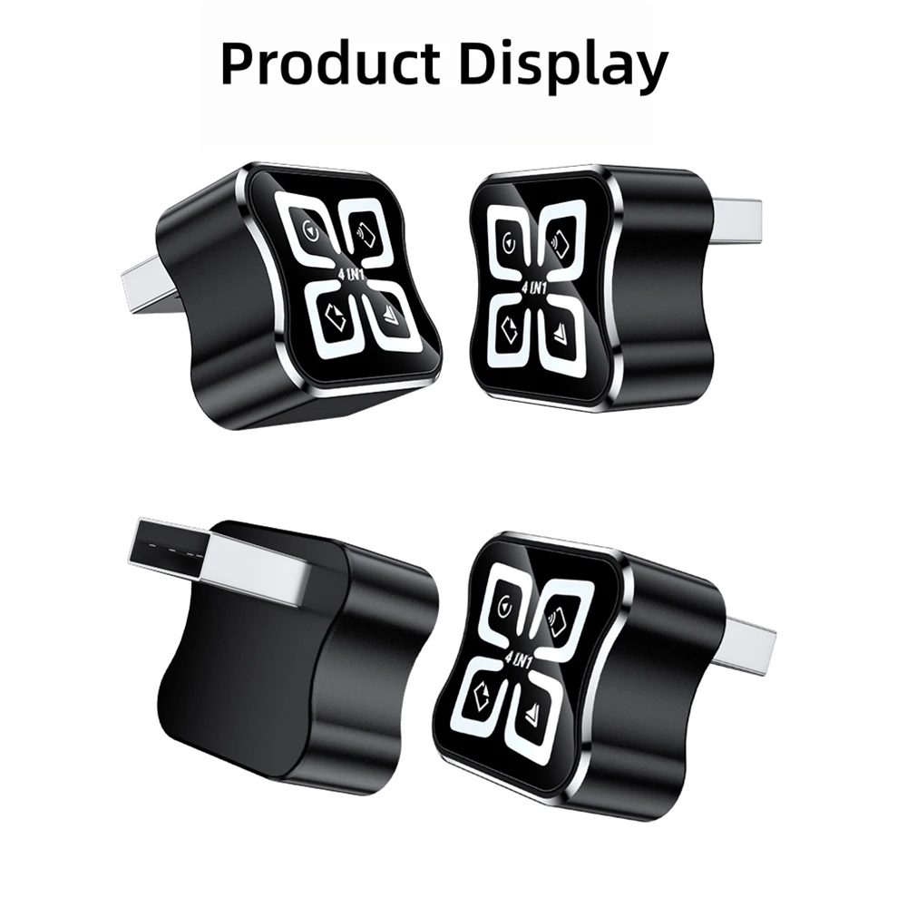 2026 4in1 Wireless Carplay Adapter Android Auto Connect Airplay Mirror Link Screen USB Plug Play for Apple and Android CarPlay