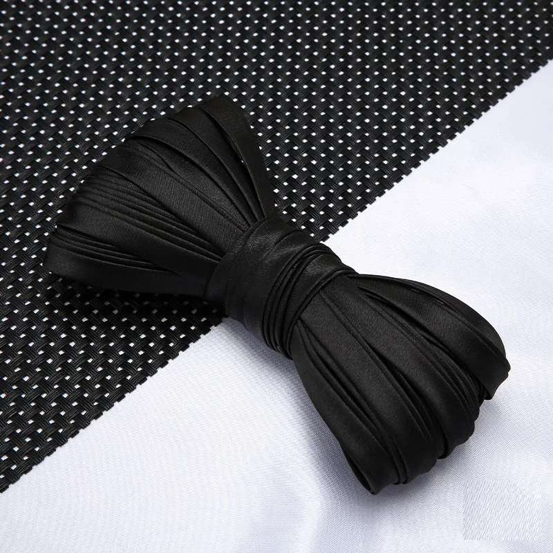 10 mm x 5 m Satin-Einfarbiger 4-fach gebügelfreier Schrägband - für Kragenbesatz, Cheongsam-Kantenverzierung & Heimtextilien – Detail 11