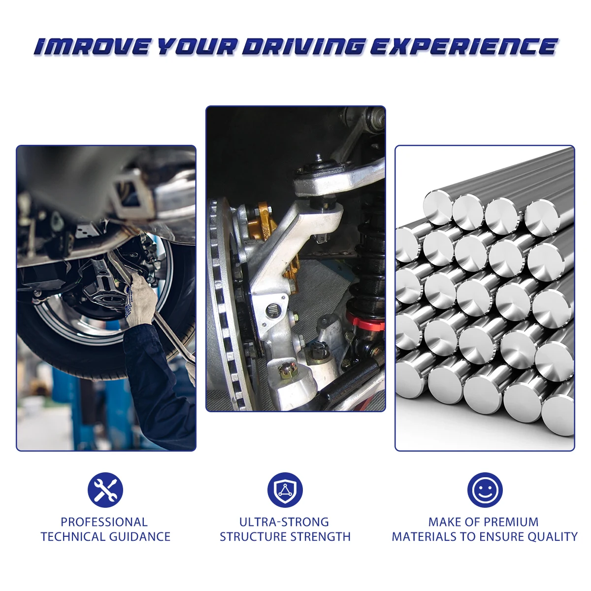 AzbuStag 2Pcs Front Stabilizer Bar End Link Suspension Kit for Hyundai Tucson Kia Sportage 2010 2011 2012 2013