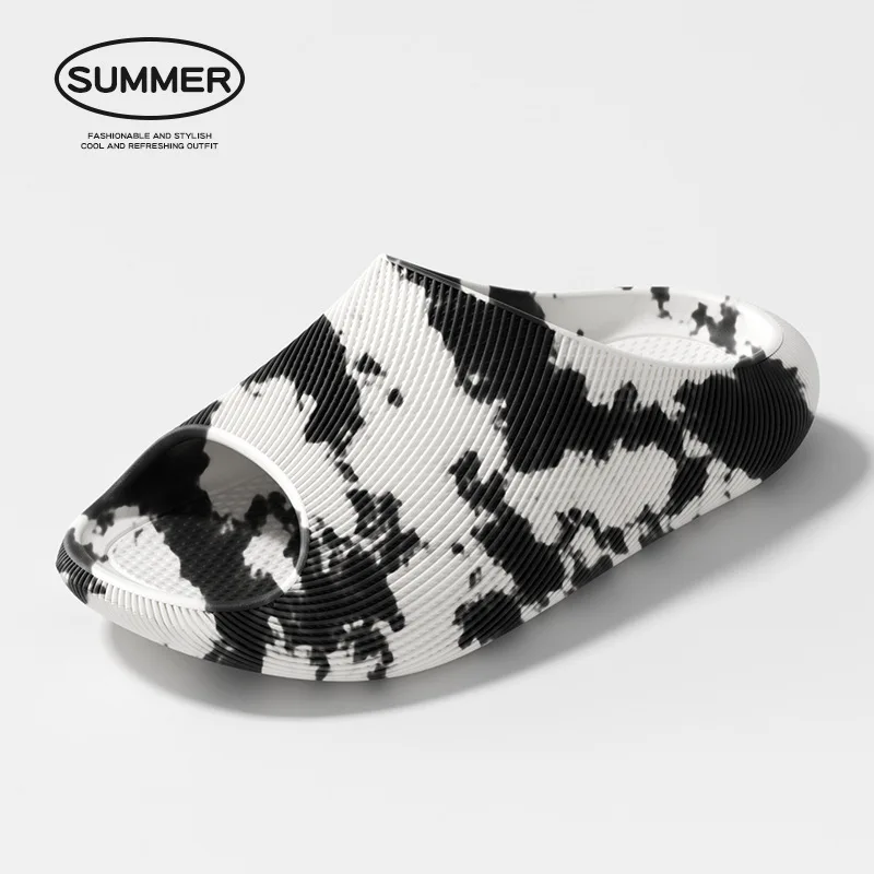 

Casual sandals men's shoes summer outer wear thick-soled one-word drag outdoor beach shoes bag head drag home cool slippers men