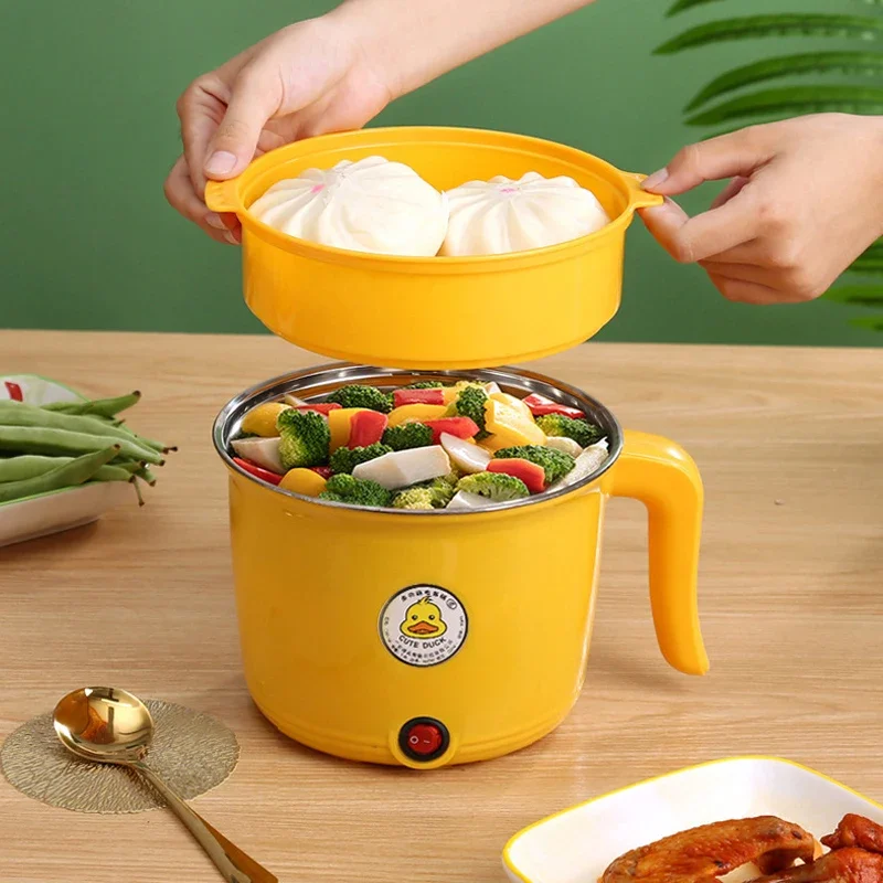 Home Mini Rice Cooker Multi Functional Baby Food Cooking Pot Hot Pot 1-3 Person Electric Cooker Home Kitchen Travel Dormitory