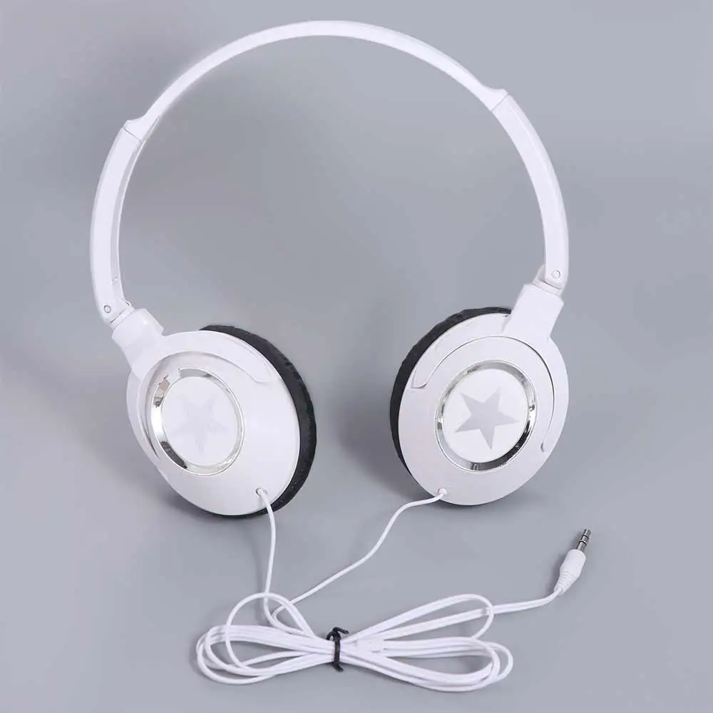 Flexible Wired Headphones HiFi Sound Music Stereo Foldable Headphones Adjustable Noise Cancelling Over Ear Headset