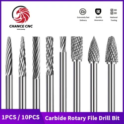 Carbide Rotary file Type A-H tungsten steel grinding head cylindrical handle 3mm AX3 CX3 DX3 GX3 HX3 MX3 Burr Drill Bits CNC