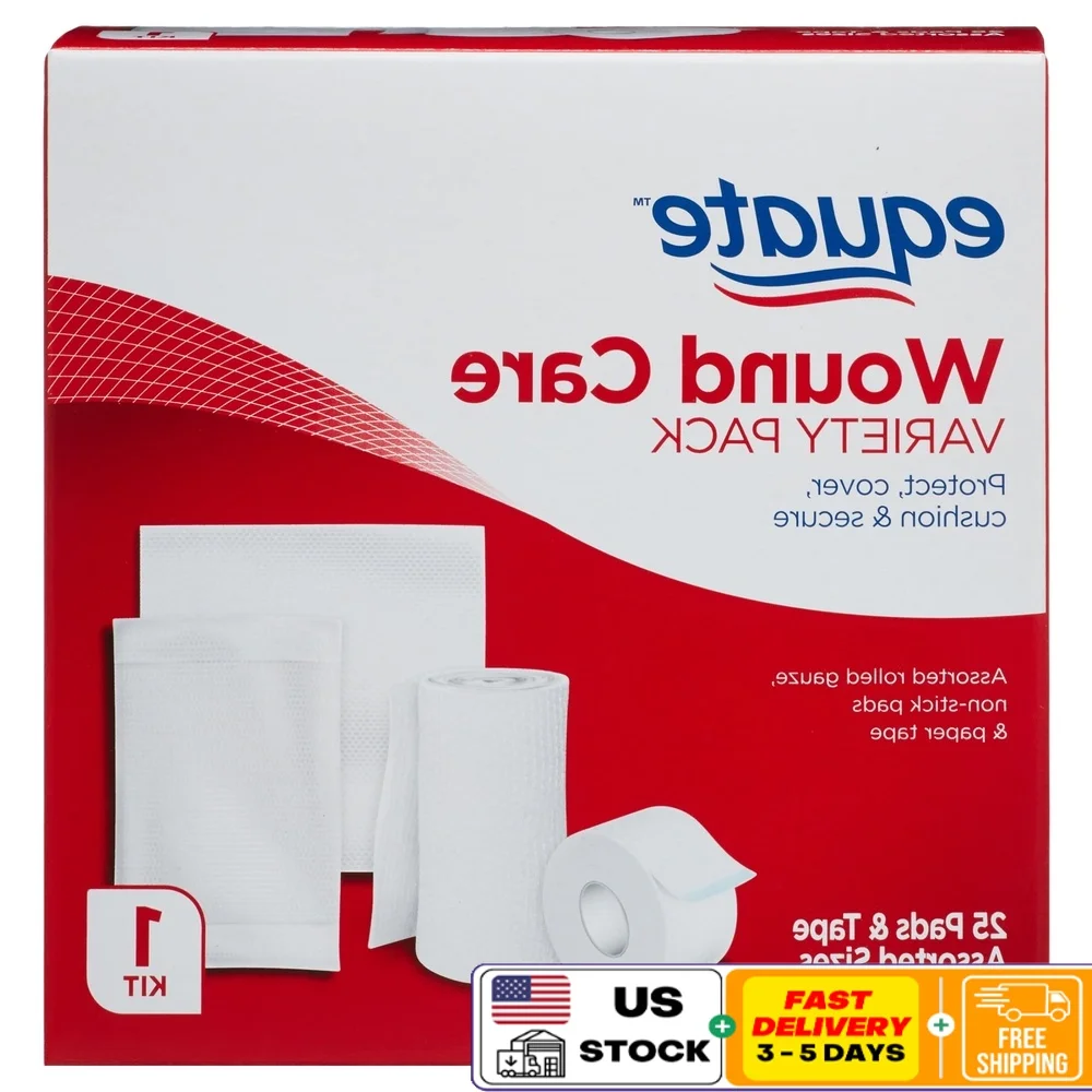 

Набор для ухода за ранами, разнообразный пакет, 25 подушечек, разные размеры, принадлежности для первой помощи, антипригарная марлевая лента, впитывающая повязка, медицинская экстренная помощь