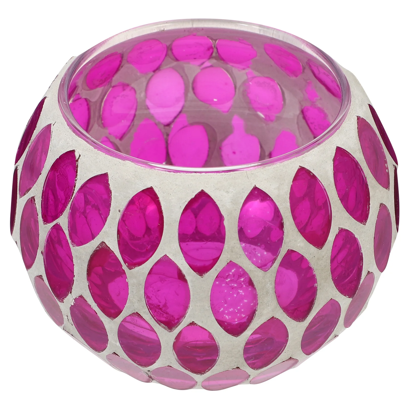 

Glass Holder Mosaic Design Colorful Table Candlestick Decor for Home Festivals Romantic Atmosphere Candlestick Adornment