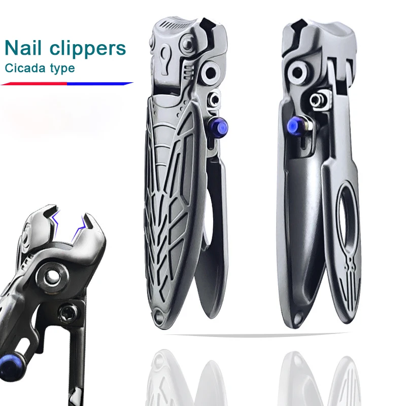 1Pcs Stainless Steel Nail Clippers with Large Opening Powder die Cast Nail Clippers Set Decoration Nail Cutter Nail art Tool