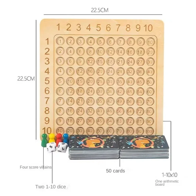 Montessori pädagogische Holz spielzeug für Babys 99 Multi pli kation Addition Tisch Vorschule Mathematik Arithmetik Lehrmittel Geschenke