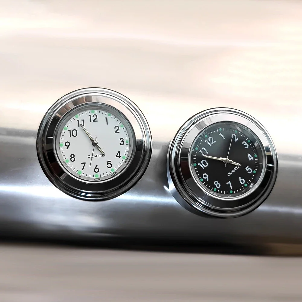Universelle wasserdichte Chrom-Motorrad-Lenkeruhr Fahrrad-Scooter-Lenkerhalterung Uhr Motorrad-Zubehör – Detail 5