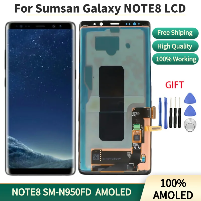 

Super AMOLED LCD touch screen for Samsung Galaxy Note 8 sm-n950 n950f, repair parts