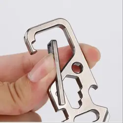 Outdoor Titanium Quick Release Buckle Carabiner Snap Hook Screwdriver EDC Tool