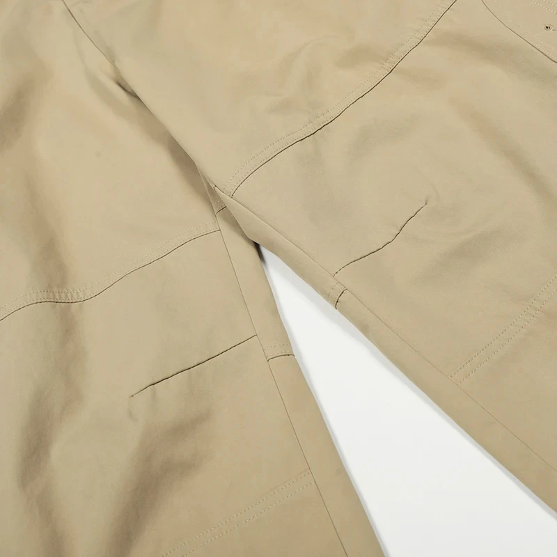 سستة متعددة جيب البضائع السراويل الرجال بلون عارضة الرجعية مستقيم واسعة الساق السراويل الفضفاضة رجل #4