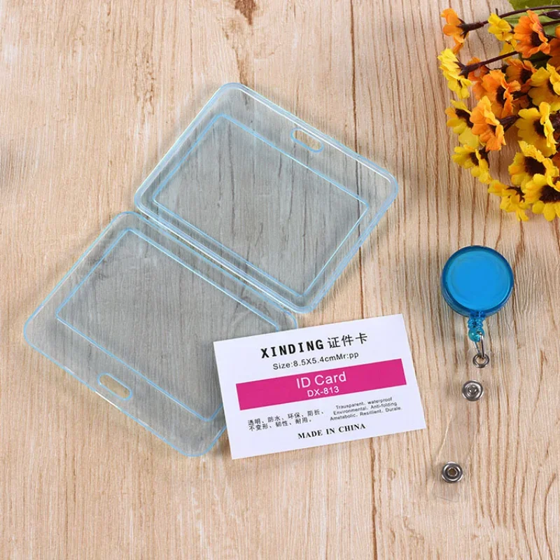 1pcs Waterproof Transparent Card Holder Plastic Card Id Holders Case To Protect Credit Cards Card Protector Cardholder image 5