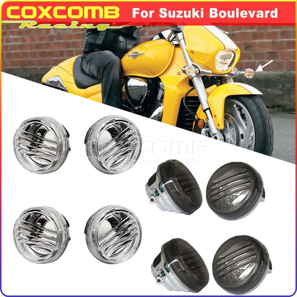 Световой сигнал поворота мотоцикла, световой индикатор, яркий дым, для Suzuki выбральной машины M50, C50, VL800, объемность C109R Intruder C1800R