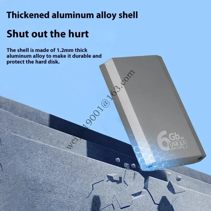MSATA USB3.1 Gen 2 6 Gbps Encure Extern Disk Disk Disk Box Case Adattatore Case con porta tipo C .H05A
