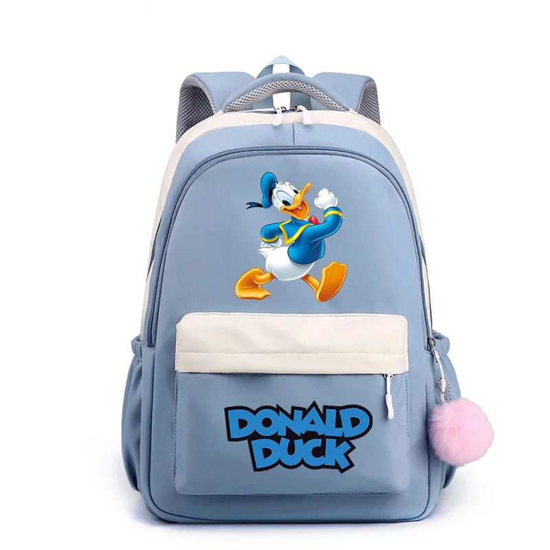 

Модные студенческие школьные сумки Disney Donald Duck, популярный детский подростковый школьный рюкзак большой емкости, милый дорожный рюкзак Mochila