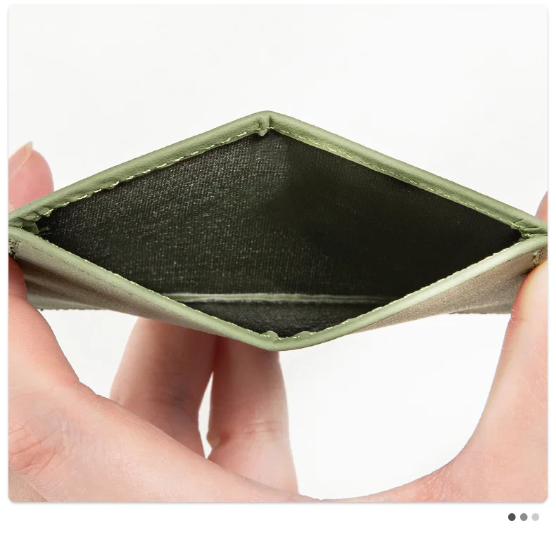 Ultra-thin PU Leather Mini Wallet Slim Bank Credit Card Holder Men's Business Small ID Case for Women Purse 4 Slots Cardholder
