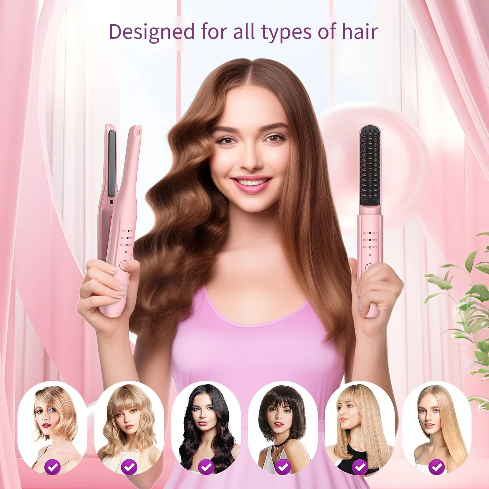 New Portable Hair Straightener Combines Negative Ion and Non-damaging Styling Tools with Wireless Hair Straightener