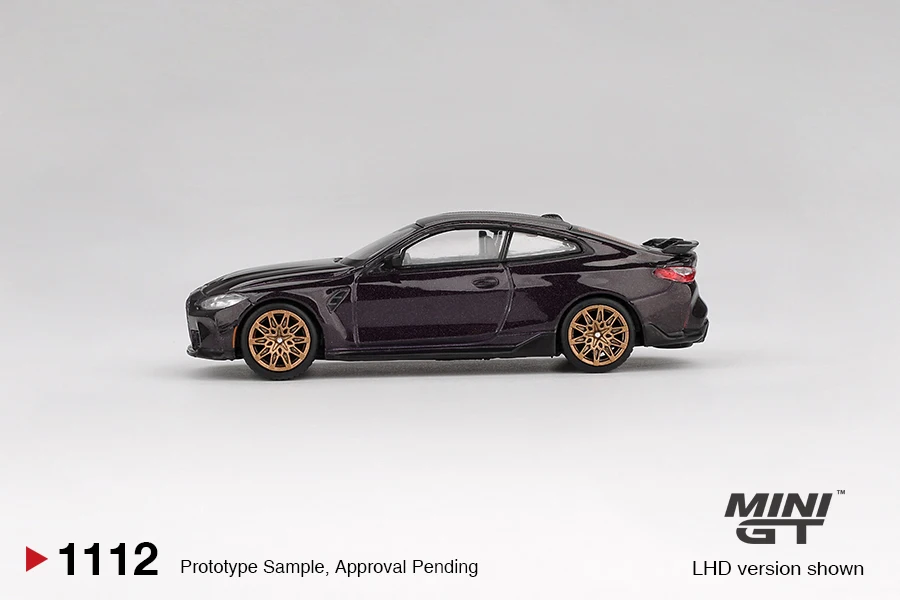 MINIGT 1/64 BMW M4 M-Performance (G82) Daytona Violet MGT01112-CH Car Alloy Motor Vehicle Diecast Metal Model Kids Toys Boys
