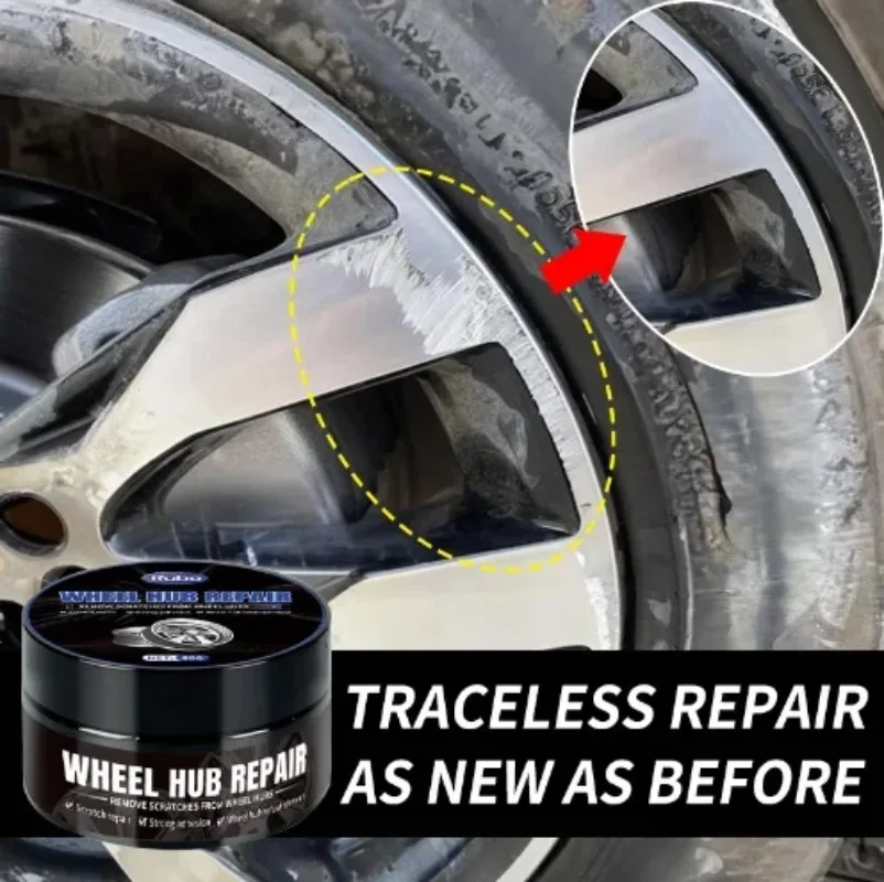 

Car wheel hub refurbishment, alloy plastic cleaning and refurbishment agent, scratch reduction, polishing, brightening