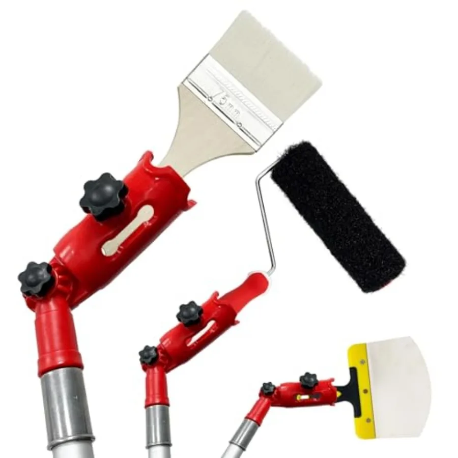 

Multingle Pint Brush Extender, Paint Edger Tool for High Ceilings, Extension Pole Attachment Holder for Paint Brush, Roller, Sc