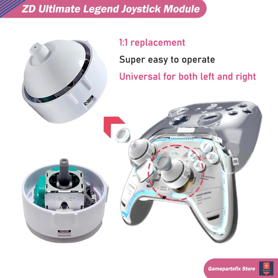 ZD Ultimate Legend コントローラー ALPS+JS13pro ZD Ultimate Legend Wireless Controller - White - us.MaxGaming.com