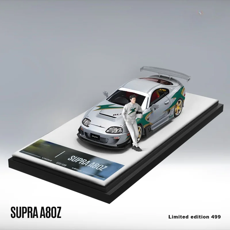 

Time Micro/TPC 1:64 Supra A80Z Silver green Alloy Diecast Model Car,Alloy Car Model For Collection & Display& Gift
