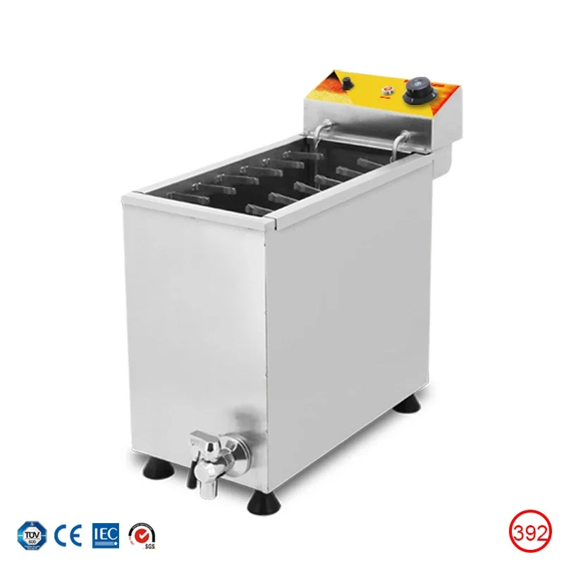 Fritadeira de queijo Hot Dog Stick, Fritadeira elétrica 21L, Máquina escovada a gás de cachorro quente, NP392 Aquecimento elétrico, NP392G Gás