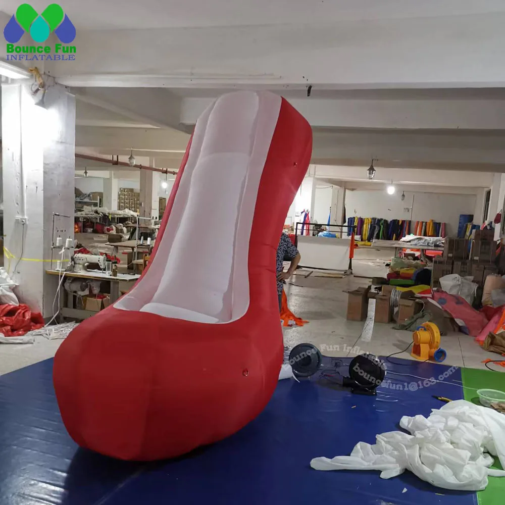 2025年新作カスタマイズ広告レッドジャイアントインフレータブルハイヒールシューズナイトクラブレディースパーティーデコレーション用