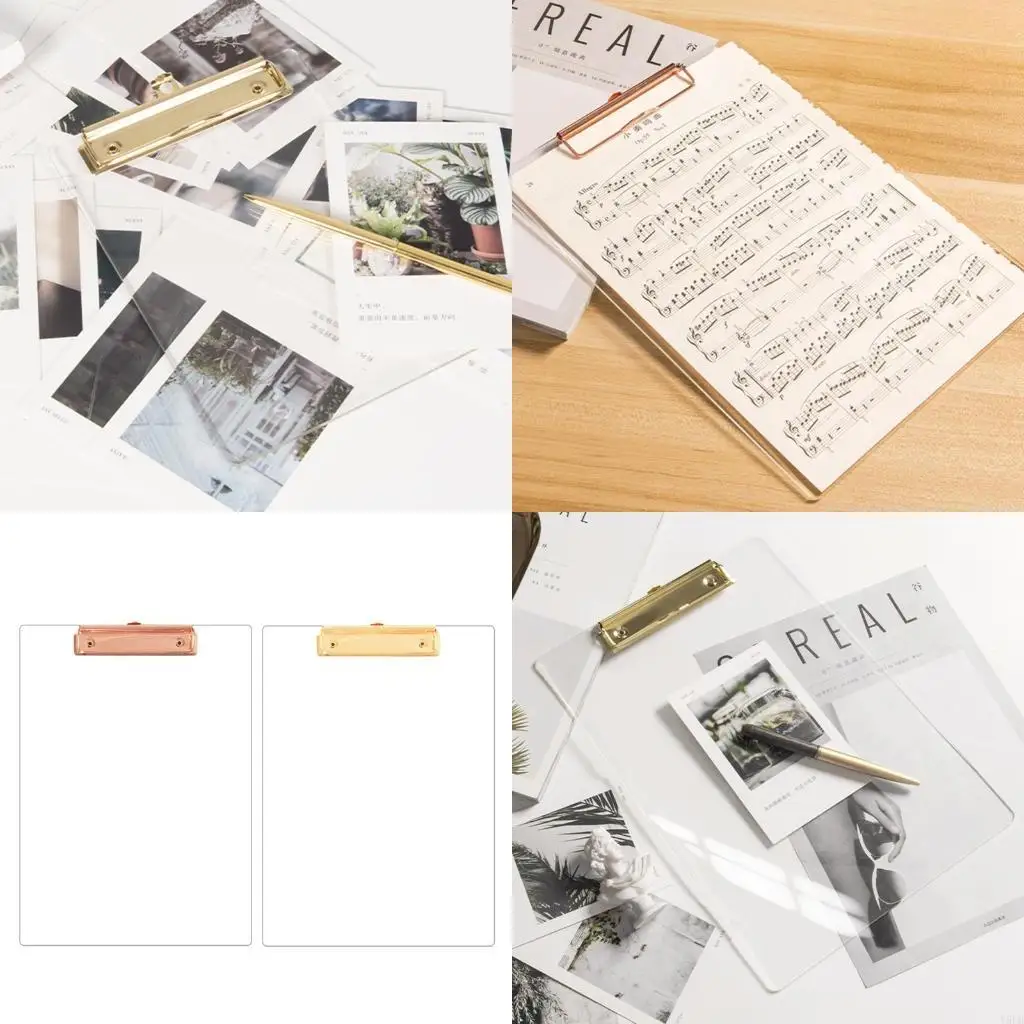 

Y5LB Clipboard Vertical Writing Pad Low Profile Clip Holds 30 Sheets File Holder