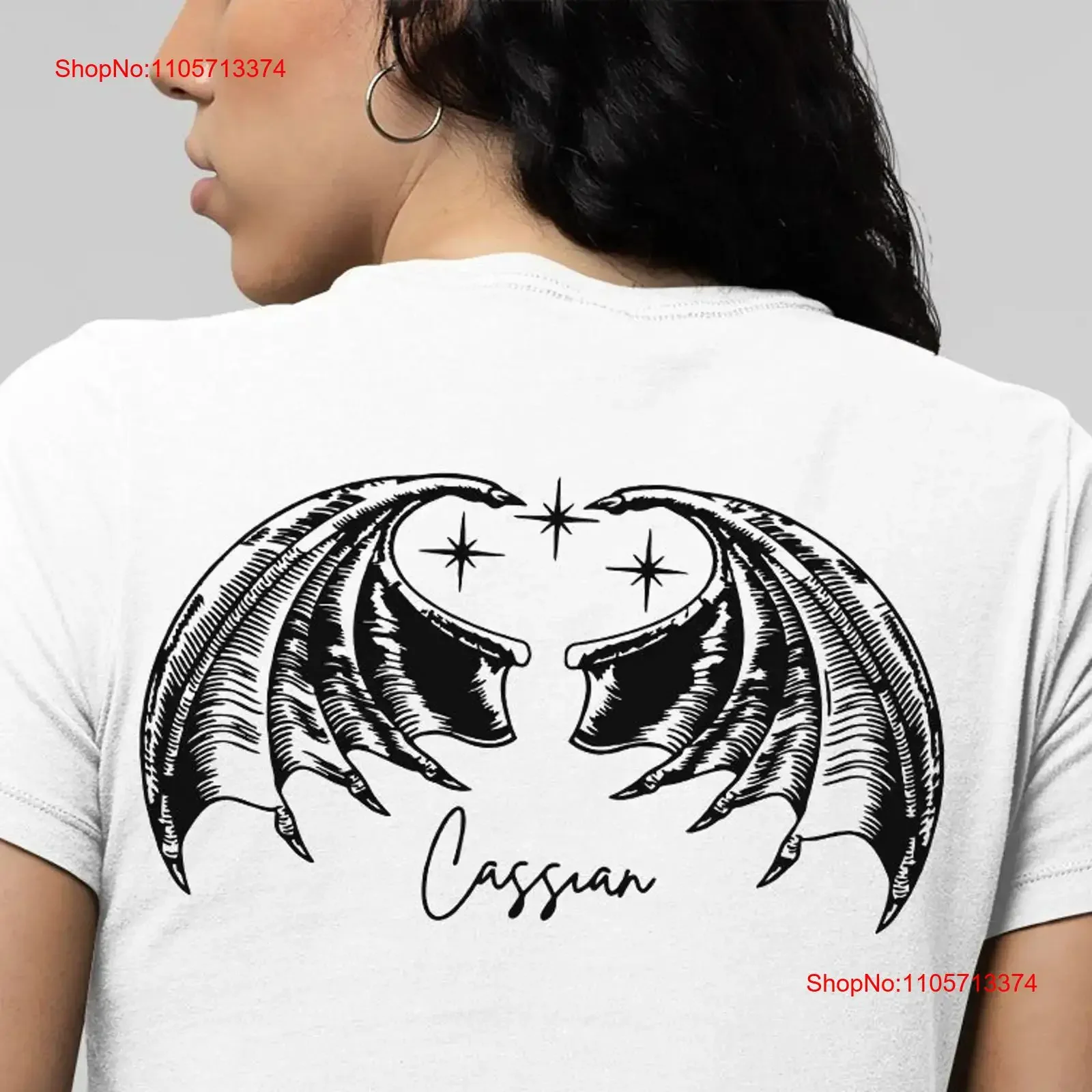 Cassian ACOTAR SweaT T Shirt Back Design Rhysand Nesta and Feyre smuT Azriel Illyrian Bat Boys vintage Washed
