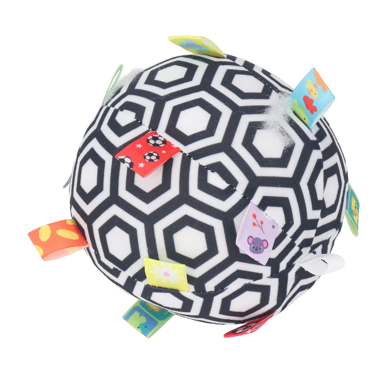 ZK20 Baby Grasping Fabric Ball Black White Visual Sound Training Improve Coordination Hand Ball Rattle Toy Shape Style