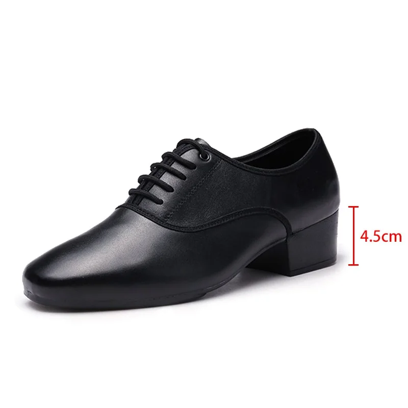 Koeienhuid Mannen Moderne Dansschoenen Vierkante Dansschoen Volwassen Zachte Zool Ballroom Dans Latin Schoenen Leatther Sneakers Hoge Hakken